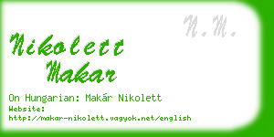 nikolett makar business card
