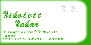 nikolett makar business card